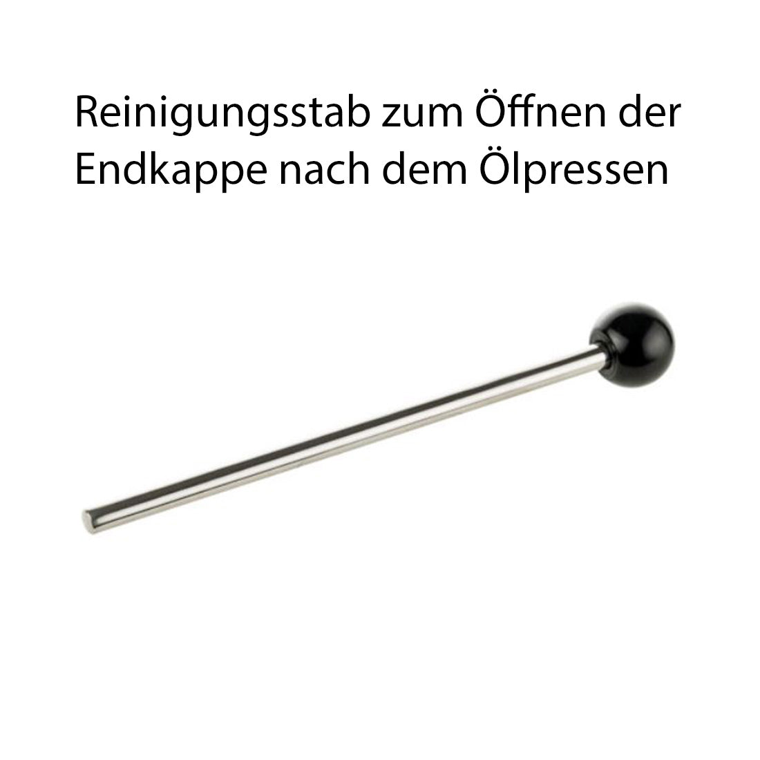 Foto des Schraubenstabs der Sana 702 Edelstahl-Ölpresse, der für das effiziente Öffnen des Endkappens verantwortlich ist.